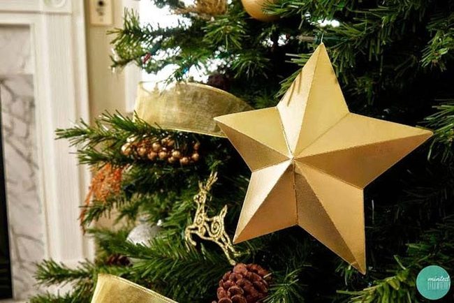 Cardboard Stars Shimmer Gold