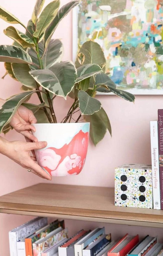 Swirled Nail Polish Planters