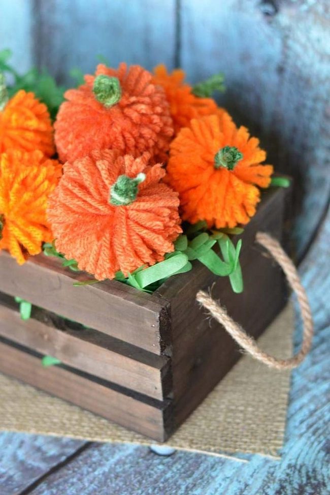 Hollow Yarn Pumpkins, Weightless Fall