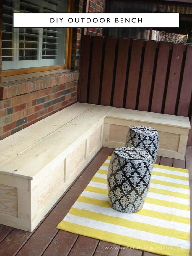 Corner Bench Dual Purpose Storage