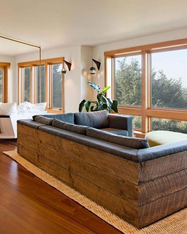 Sunlit Wooden Floors With Green Plants