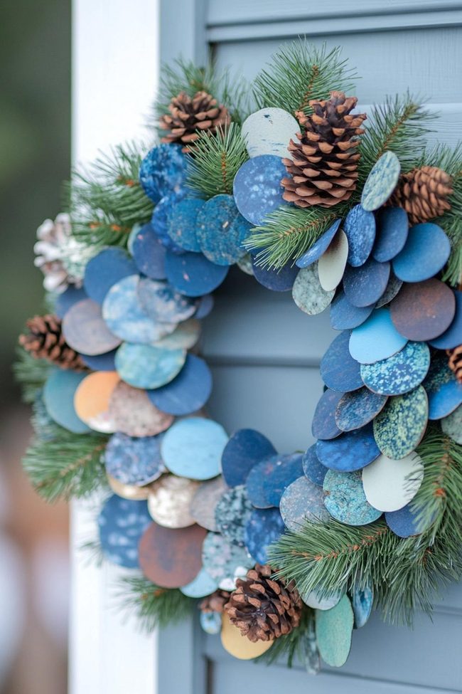 Colorful Paint Chip Wreath