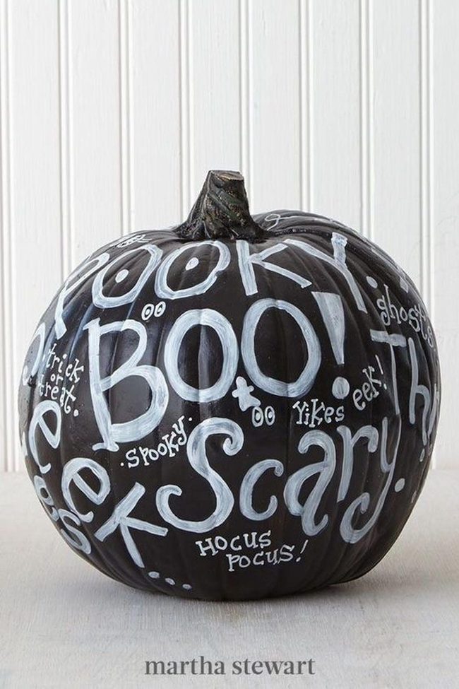 Black Pumpkins White Lettering