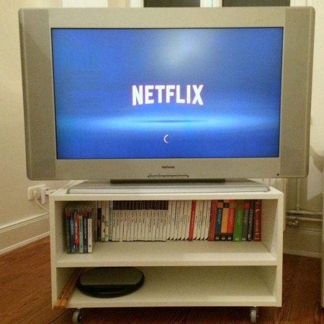 Modern Wood Stand Black Accent