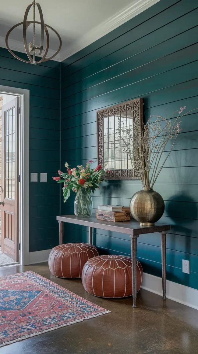 Marbled Concrete Floors With Jewel Tones