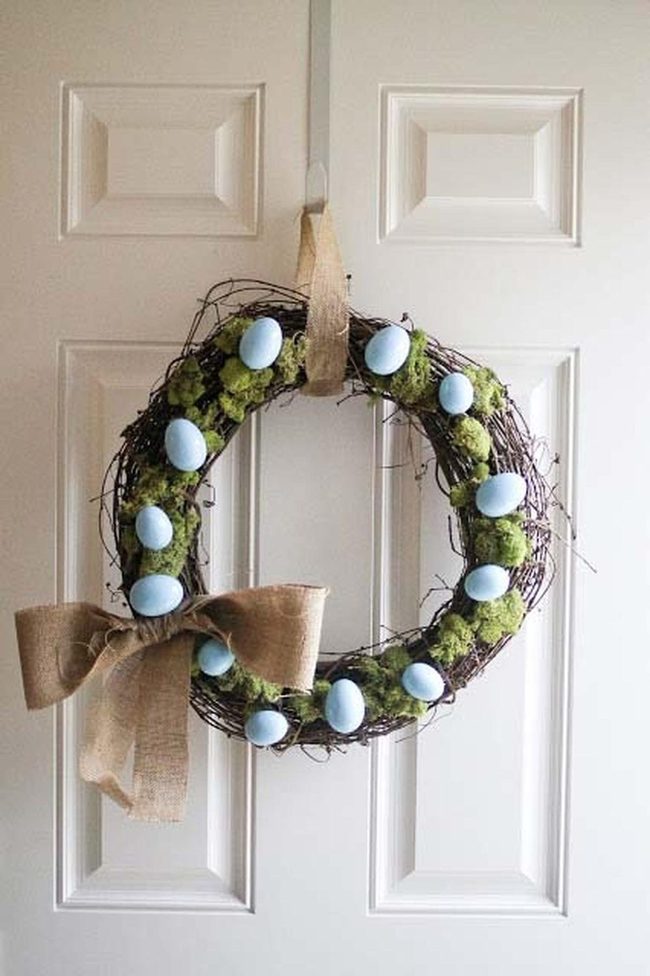 Moss Green Easter Egg Wreath