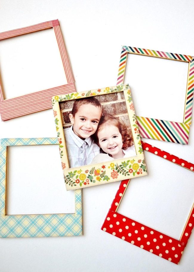 Multicolor Striped Memory Frames