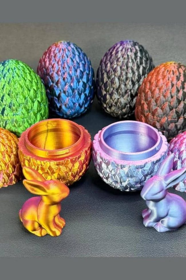 Iridescent Rainbow Bunnies With Dragon Scales