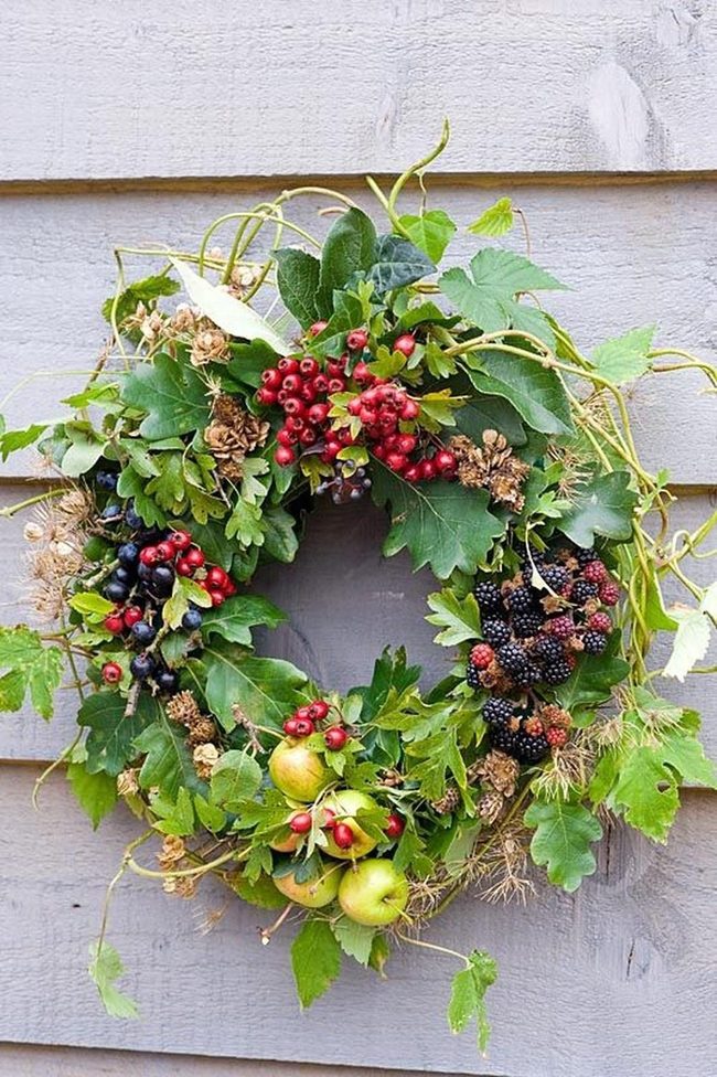 Red Berries Against Deep Purple