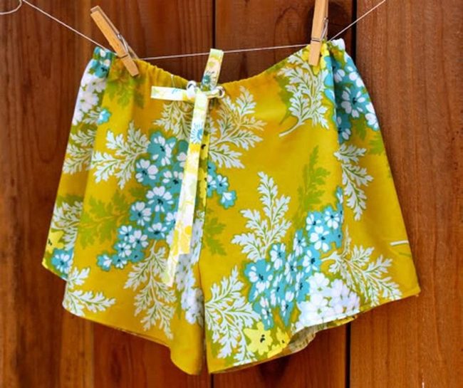 Yellow Florals Summer Shorts