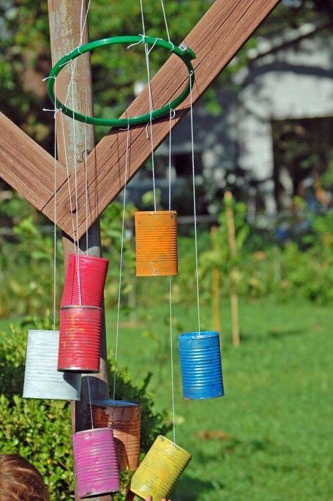 Painted Tin Cans Dancing Light