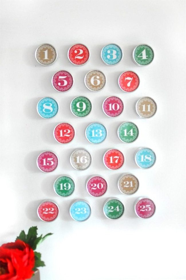 Colorful Numbered Circles Wall Art