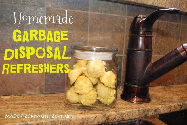 Yellow Disposal Balls Kitchen Counter