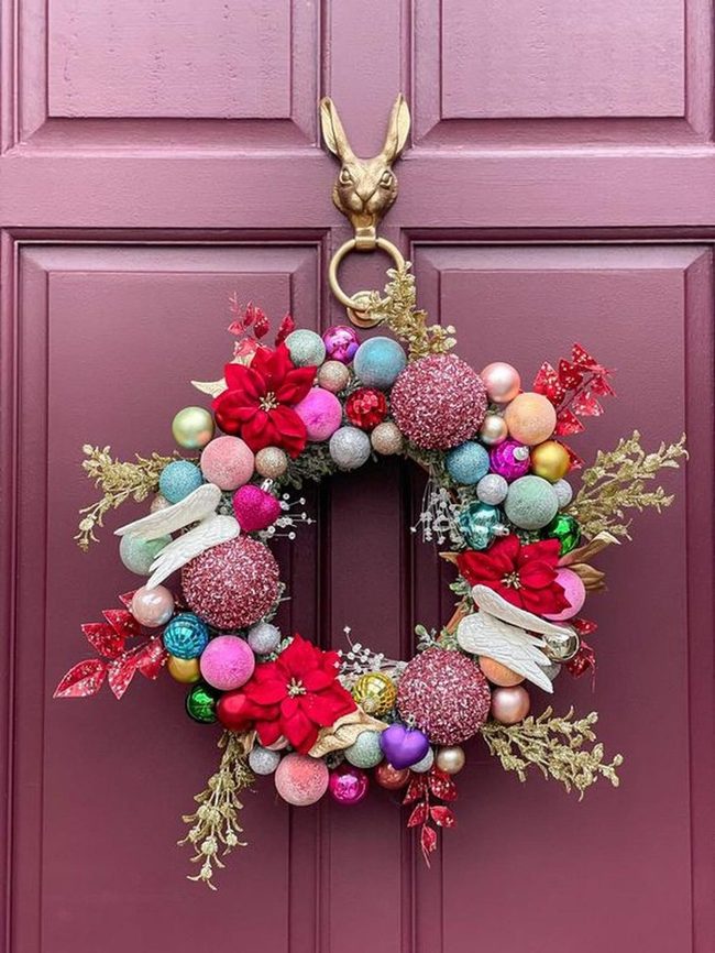 Pink Gold Ornaments White Birds