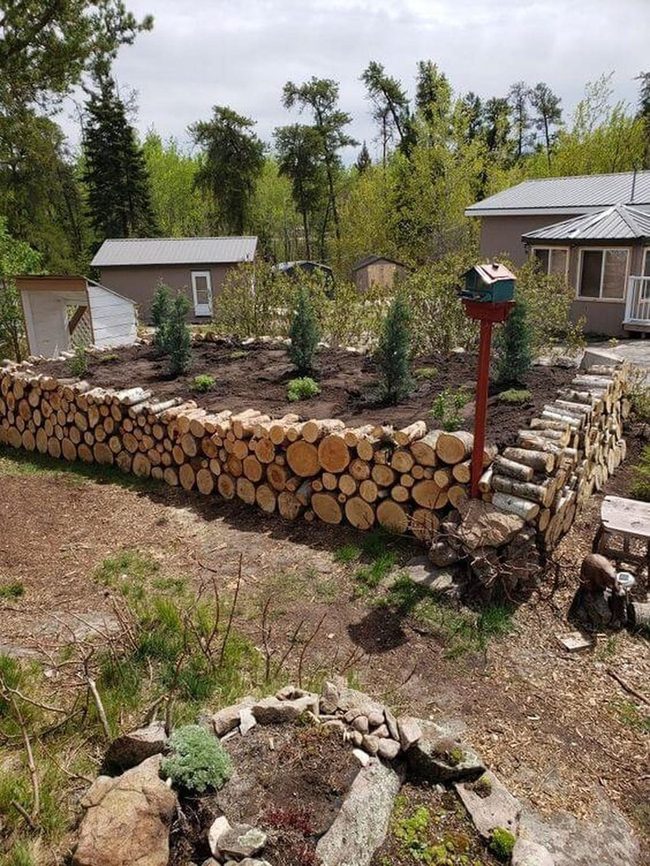Sturdy Log Garden Beds