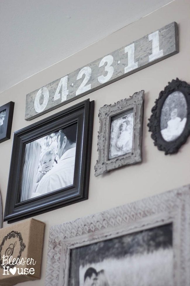 Wood Block Anniversary Numbers