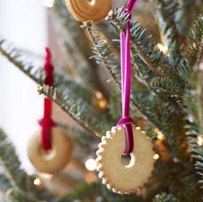 Golden Butter Cookies On Branches