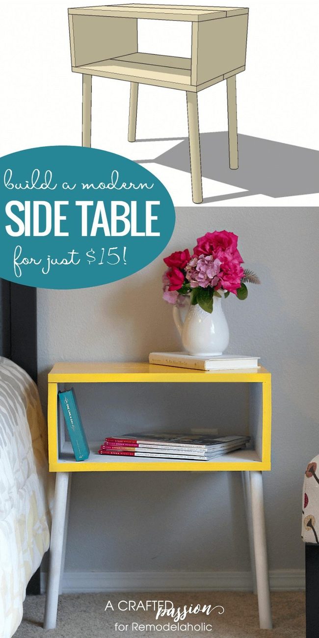 Vintage Desk Side Table Storage