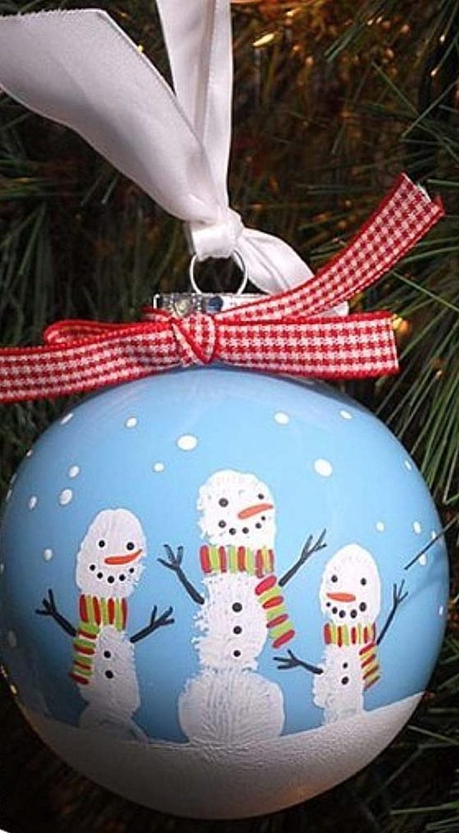 Handpainted Snowmen Round Ornaments