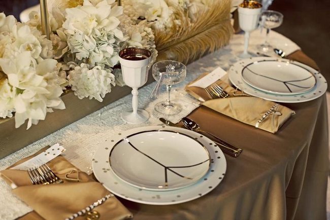 Gold Gleam Neutral Table