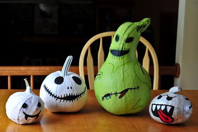 Painted Pumpkin Character Faces