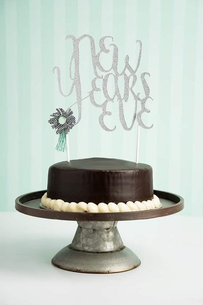 Chocolate Cake Sparkly Letters Tower