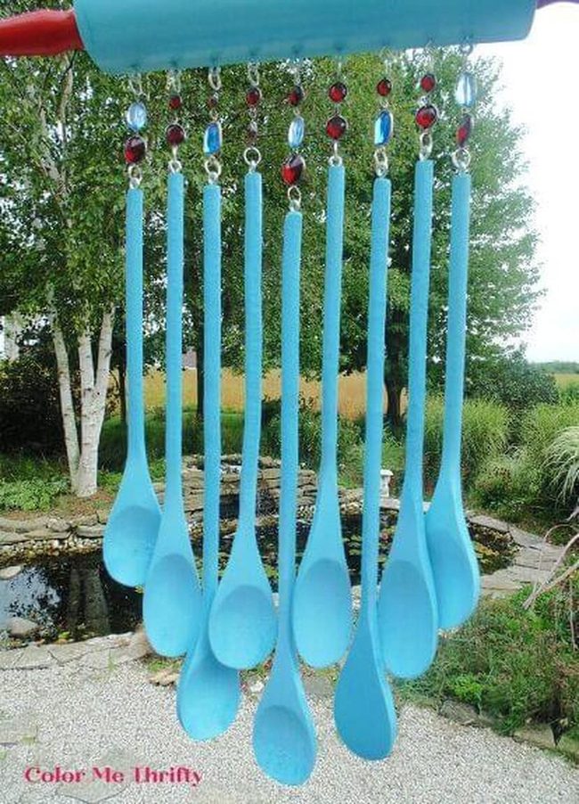Colorful Spoon Wind Chimes Sparkle