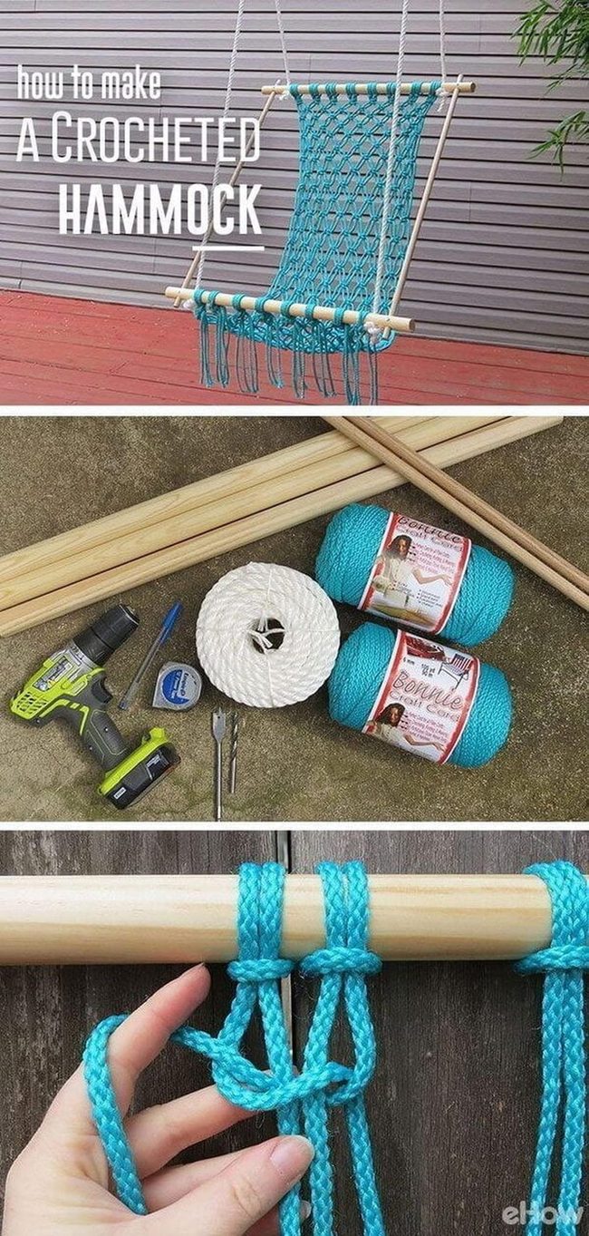 Handknotted Macramé Hammock Chair