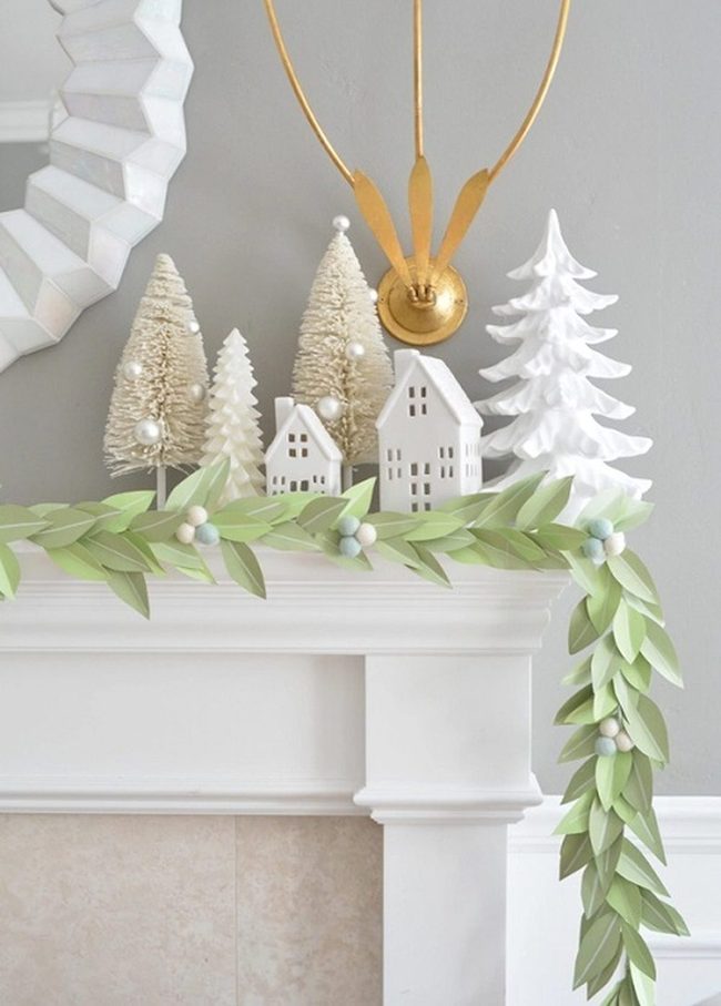 Handmade Paper Leaves Christmas