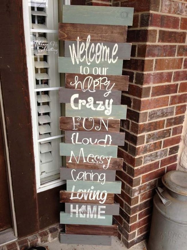 Painted Reclaimed Wood Statement Signs