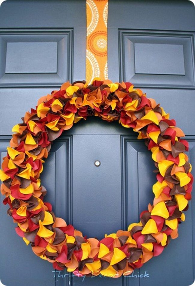 Autumn Curls On Blue