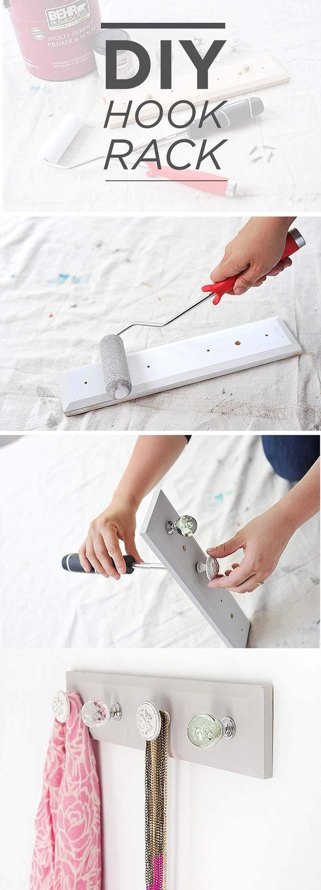 Mismatched Knobs Coat Rack