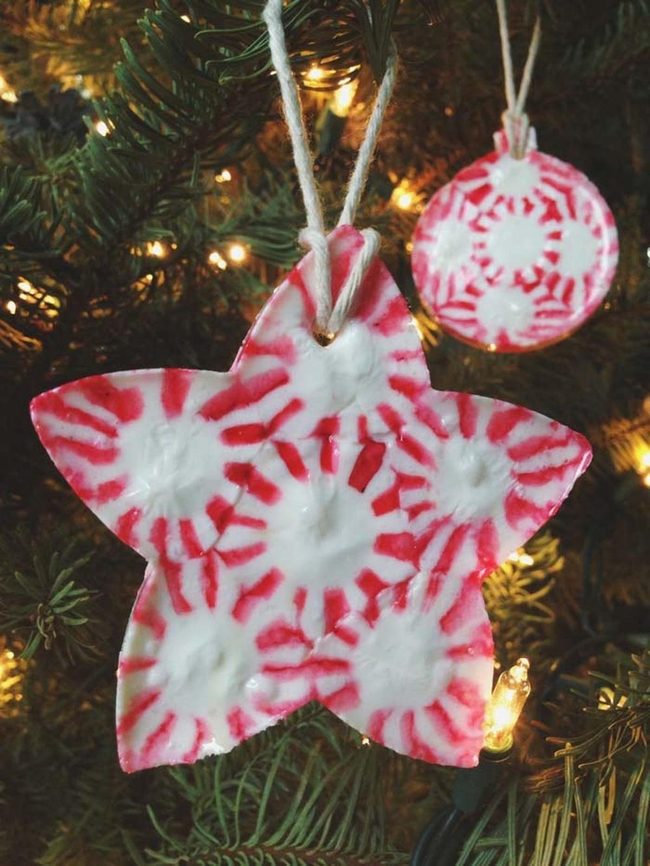 Shiny Peppermint Candy Ornaments