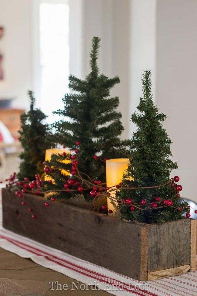 Miniature Forest With Cranberry Strands