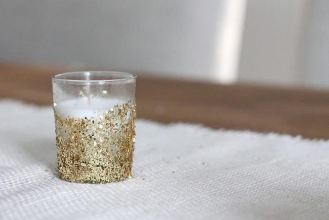 Glittered Glass Candle Stillness