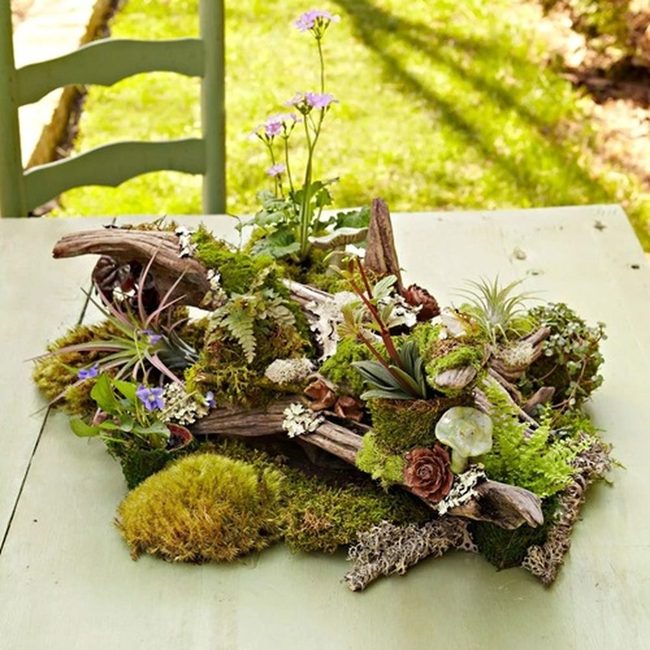 Moss Green Miniature Forest Shelf