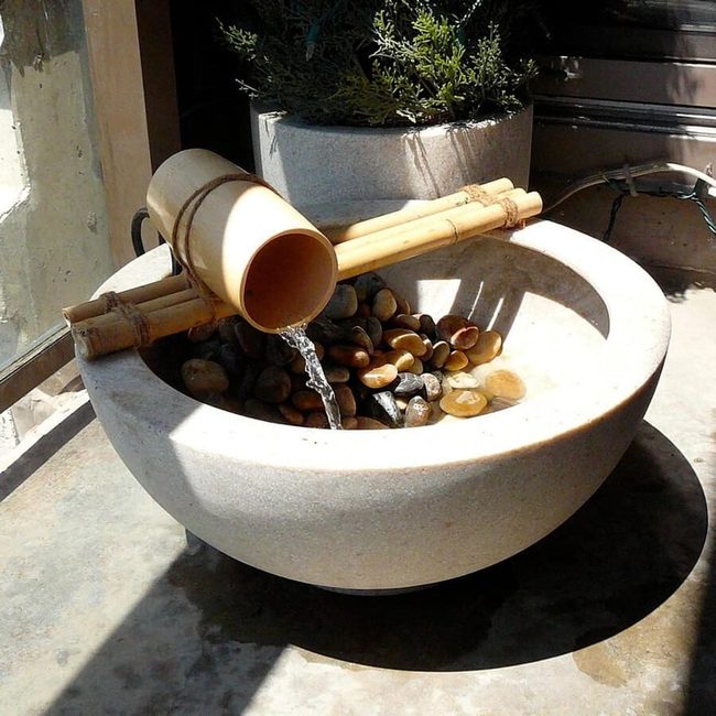 Bamboo Water Basin Japanese Garden