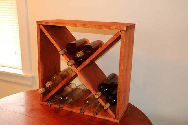 Wine Cube Lattice Display