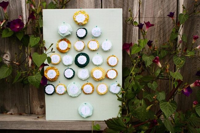 Geometric Cupcake Tower Garden