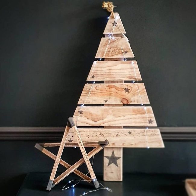 Monochrome Wooden Trees Modern Statement