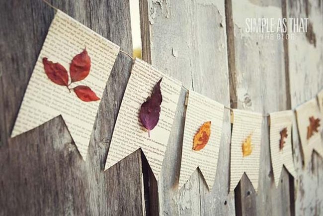 Aged Pages And Autumn Leaves