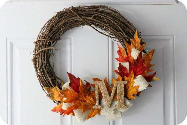 Monogrammed Grapevine Wreath