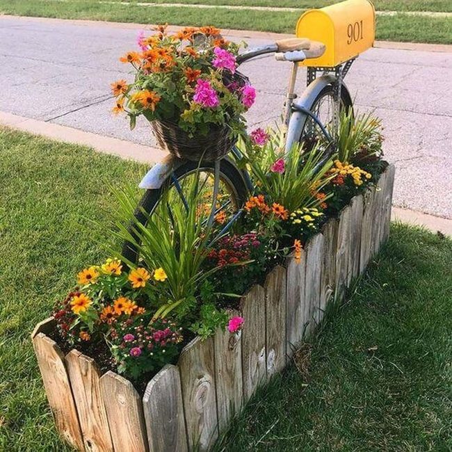Vintage Bike Flower Planter