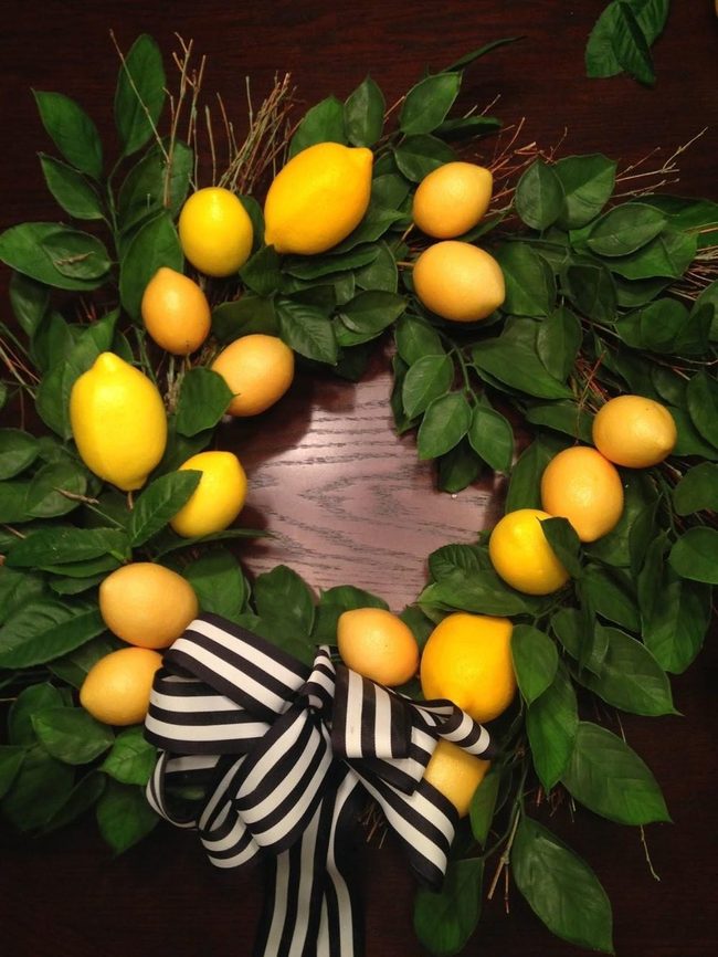 Sunny Yellow Citrus Wreath