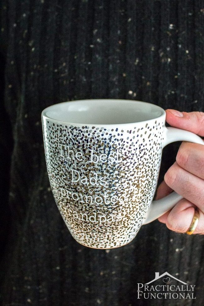 Gold Dots Black Ceramic Grandfather