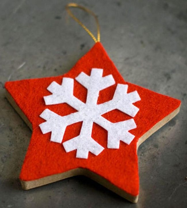 Red Felt Star Ornaments