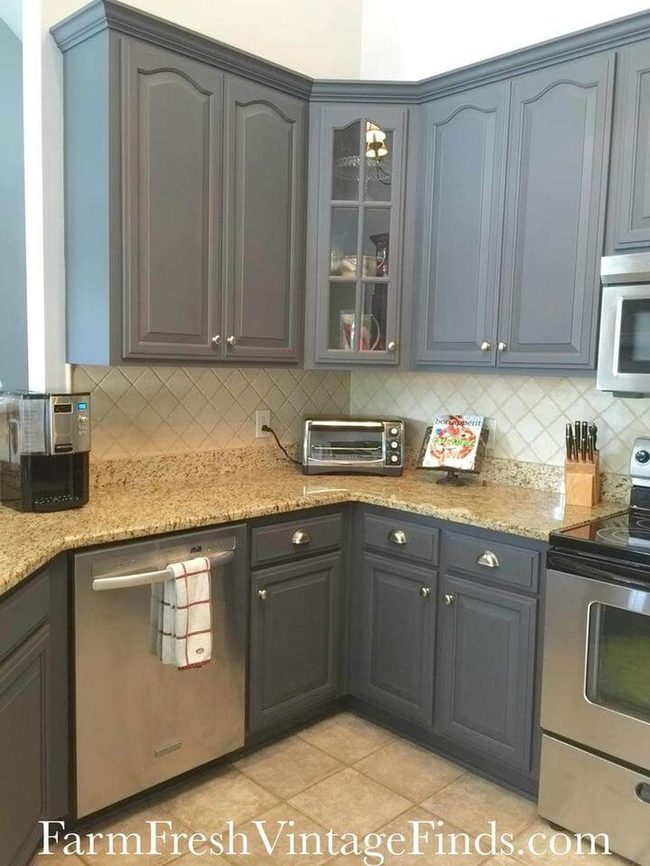 Gray Cabinets Modern Kitchen Foundation