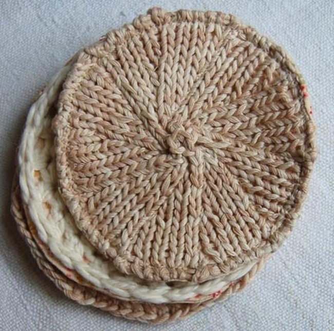 Chunky Knit Beige Coasters