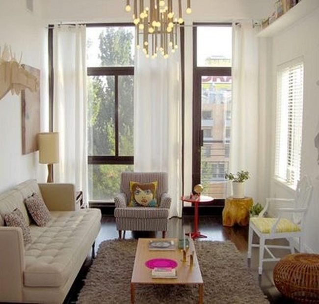 Beige Sofa Meets Tree Stump Table