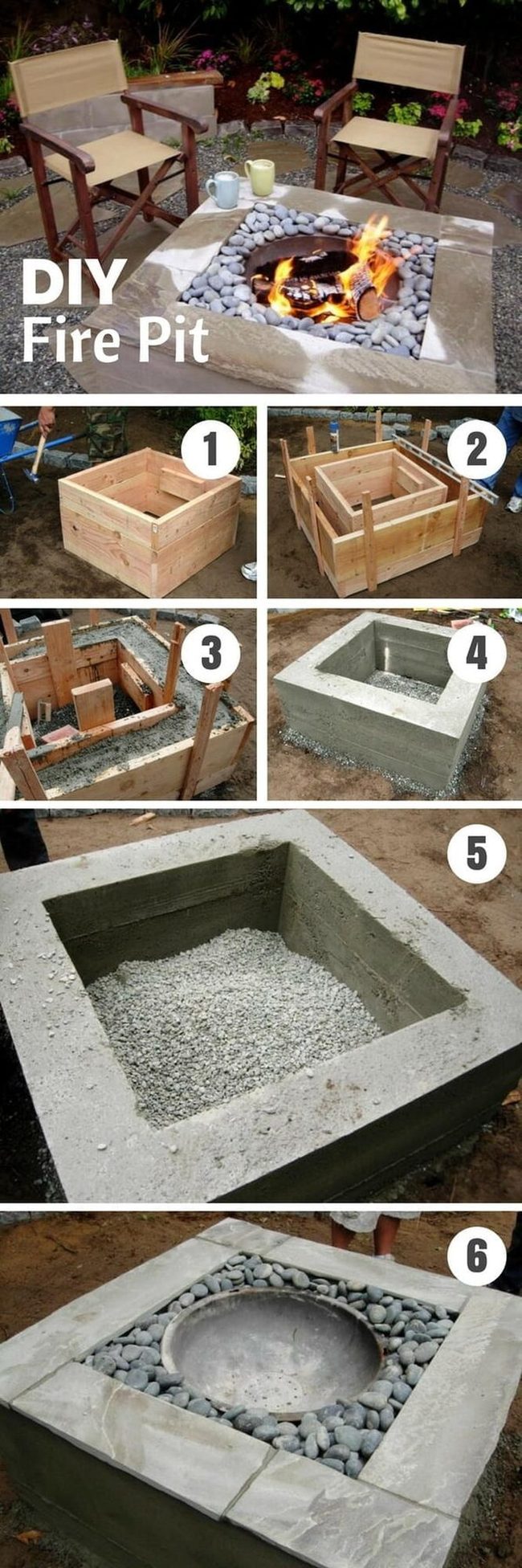 Concrete Fire Pit Gathers Crowds